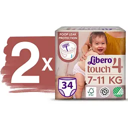 Підгузки-трусики Libero Touch Pants 4 (7-11 кг), 68 шт. - мініатюра 2