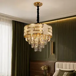 Кришталева підвісна люстра Artlight 884611/400, золото, 5 ламп E14, Ø40,2 см, від 6-15 м²