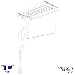 Сушарка для білизни настінно-стельова Casa Si Perfect Dry 5 x 1.6m White (CS42260V05)