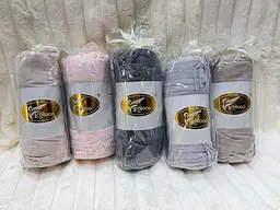 Наматрасник муслін жатка 180×200+22 см рожевий захисний наматрасник на матрац з еластичним бортом м’який дихаючий чохол для ліжка - мініатюра 2
