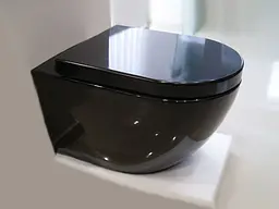 Унітаз підвісний Newarc Modern IdeRimless 3823B NEW чорний з кришкою Soft Close, Чорний - мініатюра 8