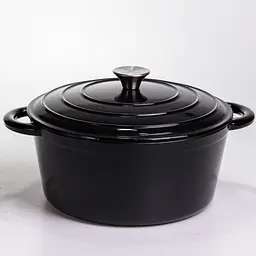 Каструля чавунна емальована 6,5 л, чорний Yongkang HP-FLG-3 BLACK