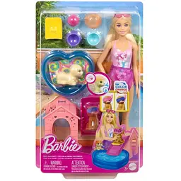 Набір Barbie Басейн для цуценят з лялькою Barbie (JBF35) - мініатюра 2
