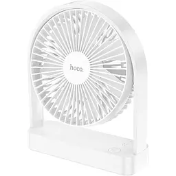 Вентилятор Hoco HX65 ultra-thin desktop fan на акумуляторі 2000 мА·год білий