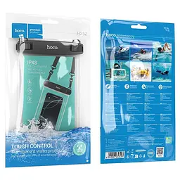 Чохол водонепроникний Hoco HX52 Transparent mobile phone waterproof bag Black - мініатюра 2