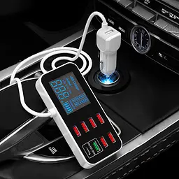 Автомобільний зарядний пристрій Addap 12-24V 40W LED QC3.0 PD3.0 (WLX-A9S+) - мініатюра 6