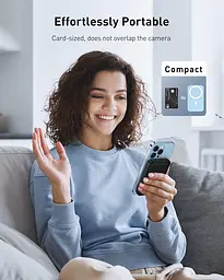 Магнітний павербанк 10000 mAh MagSafe / Power Bank Type-C / Повербанк магнітний бездротовий 22, 5 W - мініатюра 6