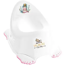 Горщик дитячий Tega Baby з музикою антиковзкий Wild&Free Unicorn white pink