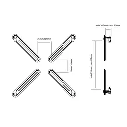 Адаптер для монітора ITech 13"-27" Black (ADPU-1) - мініатюра 7