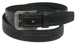 Ремінь під брюки Skipper 1052-35 натуральна шкіра 3,5 см Чорний - мініатюра 3