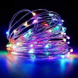 Новорічні гірлянди мідна дротяна лампа 100LED 10М БП 5 в 220 В (СП) RGB RD-7110