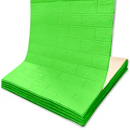 Самоклеюча декоративна 3D панель 3D Loft під зелену цеглу в рулоні 20м 20000x700x3 мм - мініатюра 5