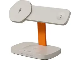 Бездротовий зарядний пристрій Canyon Hexagon WCS-310 Wireless Charging Station Light Gray/Orange (CNS-WCS310LGOR) - мініатюра 2