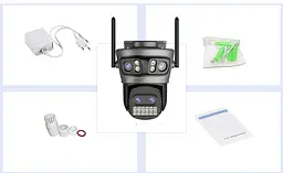 Вулична WiFi IPкамера Besder A22YQQS 20Мп 4 об'єктиви Zoom 10-кратний чорна - мініатюра 4