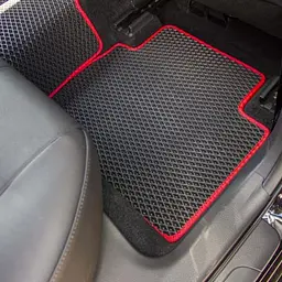 Килимки у салон EVA для Toyota Camry 70 2018- з підп'ятником Чорні-Коричневий кант 5 шт - мініатюра 5