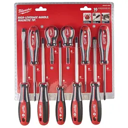 Набір викруток магнітних з тригранною рукояткою MILWAUKEE, (PZ1/PZ2/PH1/ PH2/ SL3/SL5,5/ SL6,5/ SL6,5/SL8) (10шт) - мініатюра 2