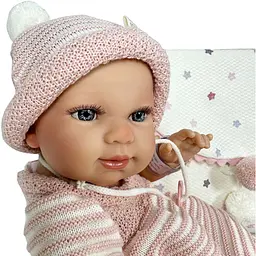 Лялька Nines d'Onil Reborn у рожевому одязі дівчинка 37 см (245) - мініатюра 6