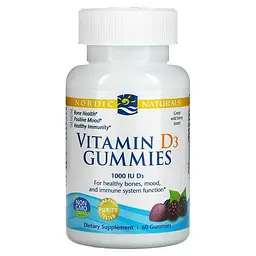 Витамины и минералы Vitamin D3 Gummies, 60 жевательных таблеток Nordic Naturals vit0003630