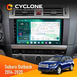 Штатна магнітола Subaru Outback 2014-2020 Cyclone C9-013 4x64 DSP 4G Cyclone (НФ-00007450)