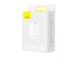 МЗП Baseus Super Si Pro Quick Charger C + U 30W EU White - мініатюра 4