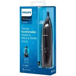 Тример Philips Series 1000 для носа та вух чорний (NT1650/16) - мініатюра 4