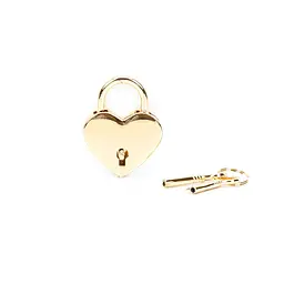 Набір BDSM замочків Liebe Seele Heart-Shaped Lock 2 шт. золотий - мініатюра 2