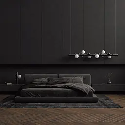 Підвісний світильник Babich Studio Lunar 1500 Black (RAL 9005) - мініатюра 3
