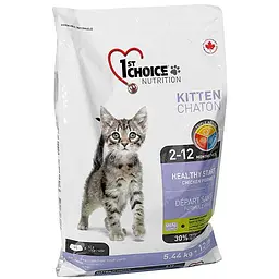 Сухий суперпреміум корм 1st Choice Kitten Healthy Start Фест Чойс для кошенят, Курка 5.44 кг (ФЧККН544)