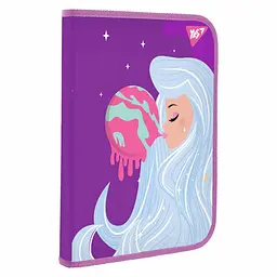 Папка для праці A4 Yes 491968 Space Girl на блиск. пласт.,з внутр.кишенею(12)(48) - мініатюра 1