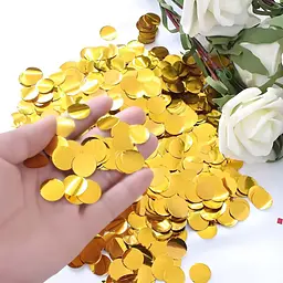 Конфеті кругле для свята 10 г 15 мм золотисте