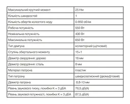Дриль-шуруповерт мережевий Apro D650 0-850 об/хв 30412 - мініатюра 5