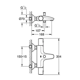 Термостат для ванни Grohe QuickFix Precision Start 345982430, Чорний матовий - мініатюра 2