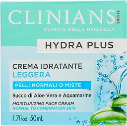Крем для обличчя зволожуючий Clinians Hydra Plus з алое та морською водою, 50 мл - мініатюра 2