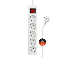 Мережевий фільтр-подовжувач ColorWay 2 м White (CW-PSEA52W)