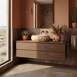 Умивальник Rea Mika накладний 50x38 см light terracotta matt REA-U7348 - мініатюра 3