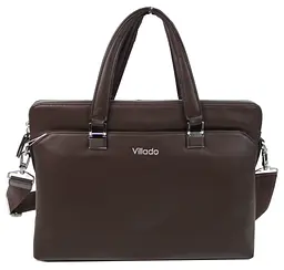 Жіночий діловий портфель з екошкіри Villado Коричневий - мініатюра 3