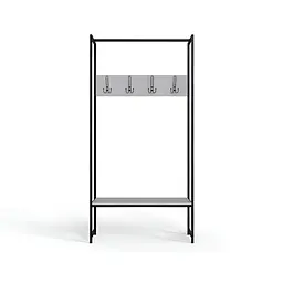 Вішалка модульна підлогова Ferrum-decor Треліс 12 180x90x38 чорний ДСП Білий 16мм (FRD-104307)