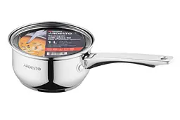 Ківш Ardesto зі скляною кришкою Gemini Gourmet Spoleto 1л нержавіюча сталь kuh0014711 - мініатюра 5