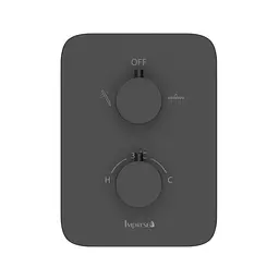 Термостат прихованого монтажу на 2 споживачі Imprese Bilovec black matt f04600910AA, Чорний матовий - мініатюра 3