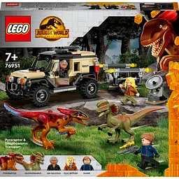 Конструктор LEGO Jurassic World Перевезення пірораптора та дилофозавра 254 деталей (76951)