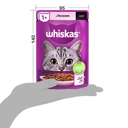 Вологий корм для котів Whiskas з лососем у соусі 2.38 кг (28 шт. х 85 г) - мініатюра 6