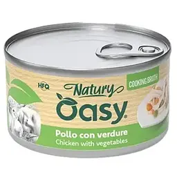 Вологий корм Oasy Cat Wet Natury для дорослих котів курка з овочами у соусі 85 г