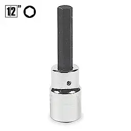 Головка 1/2" 55 мм з насадкою HEX 7 мм 760451H07