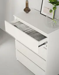 Комод в спальню MebelStar Нео 4Ш 80x43x98 см Аляска білий (MBS-1070) - мініатюра 3