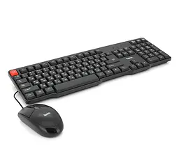 Комплект клавиатура и мышка HOCO GM-16 USB KB+Mouse Black (Eng/Pyc) - мініатюра 1