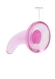 Фалоімітатор Realrock Crystal Clear Dildo 5" 11.5 см рожевий - мініатюра 4