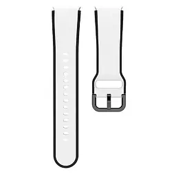 Браслет Double Line для Samsung Galaxy Watch 6 Classic 43mm 6 Classic 47mm - біло-чорний ширина кріплення 20мм силікон Watchbands (W12-7WB57671821) - мініатюра 4
