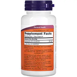 Коензим Now Foods CoQ10, 30 мг 60 веган капсул (NOW-03184) - мініатюра 2