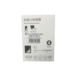 Концентратор Dynamode USB Type-C + USB-A to 1хUSB-C 3.0 1хUSB-A 3.0 2xUSB-A 2.0 dark grey (DM-UH-314AC) - мініатюра 6