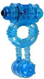 Ерекційне віброкільце Alive Double Ding Ring Blue Alive SO8690 97475 - мініатюра 1
